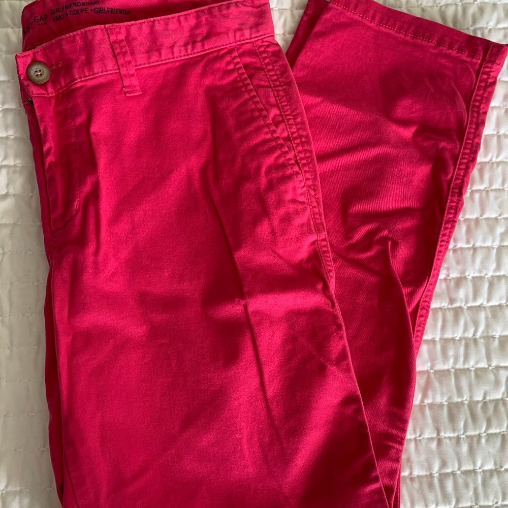 GAP Girlfriend Chino Khakis Dark Pink  Size 4